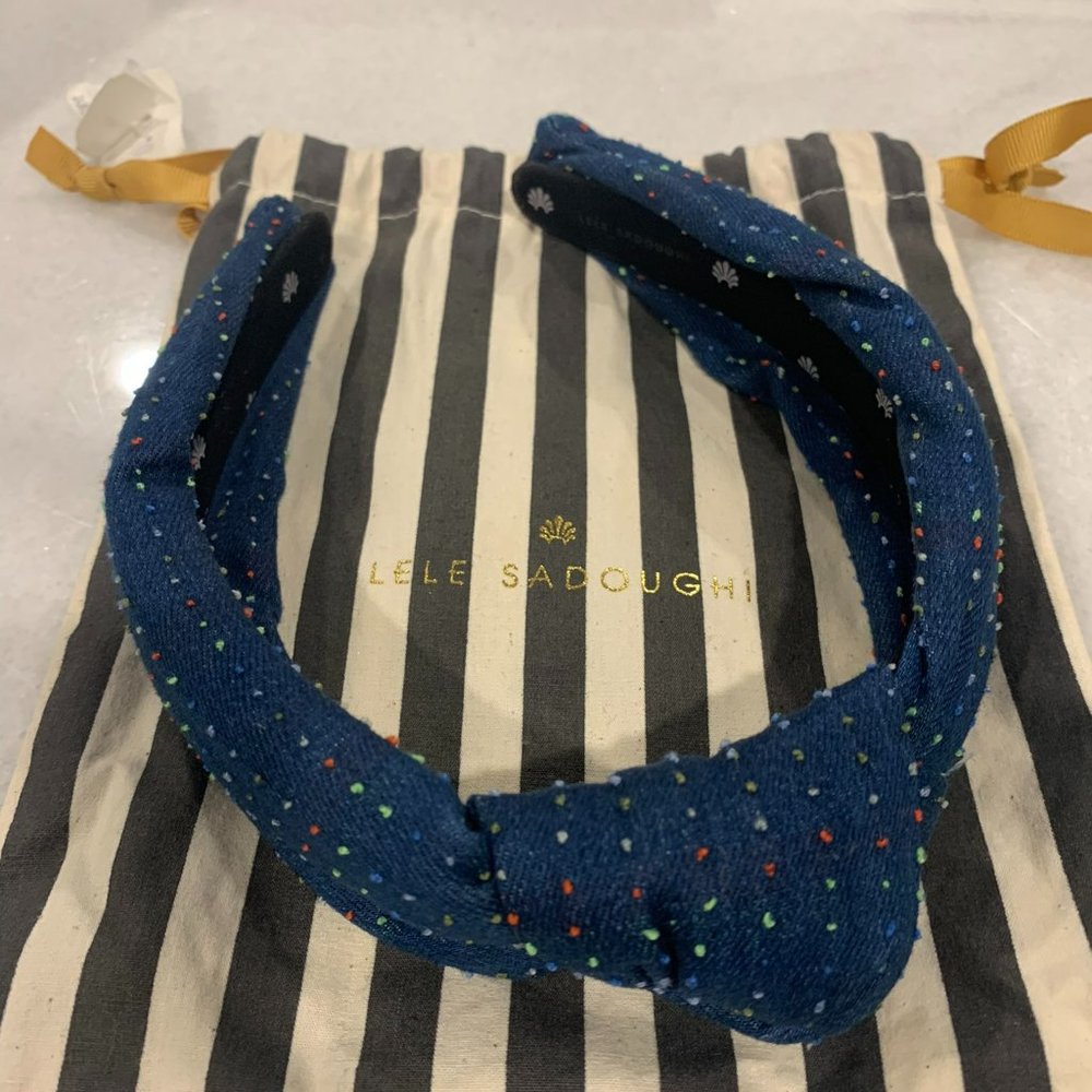 Lele Sadoughi Rainbow Denim Headband